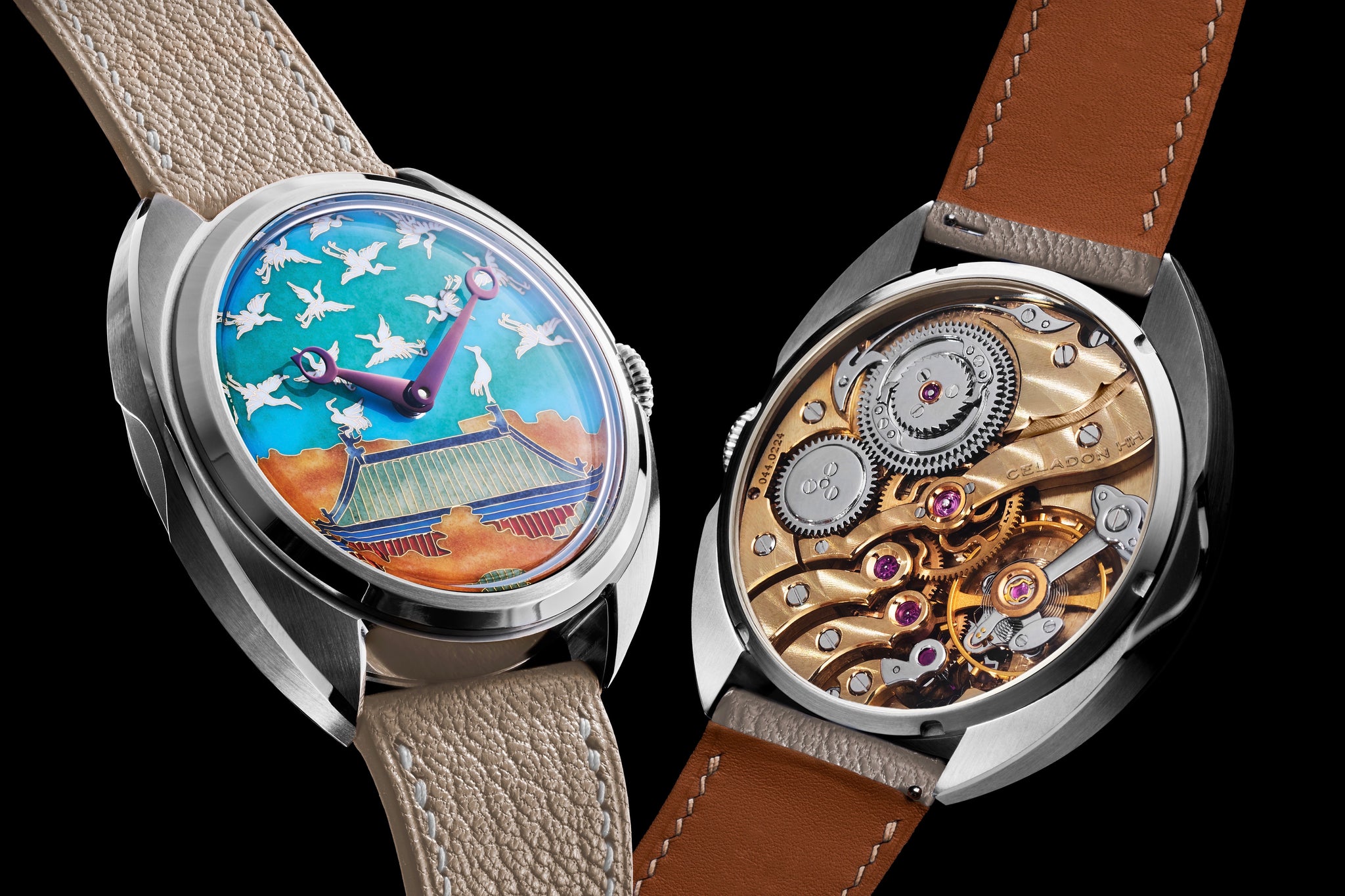 Century Cloisonné "Auspicious Cranes"