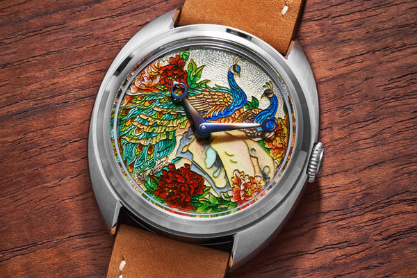 Celadon HH Century Cloisonné "Duo of Peacocks”