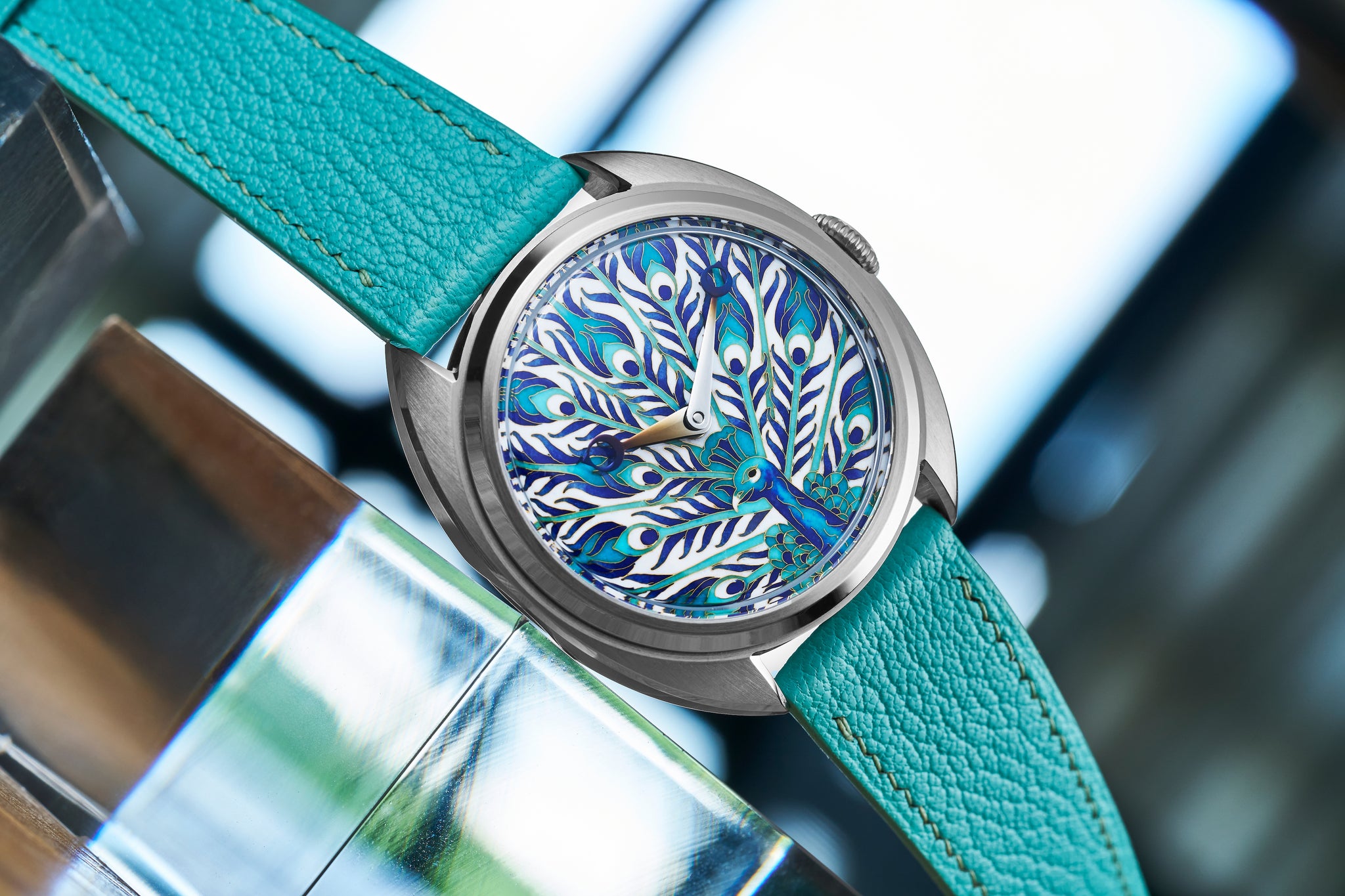 Century Cloisonné "Jade Peacock"