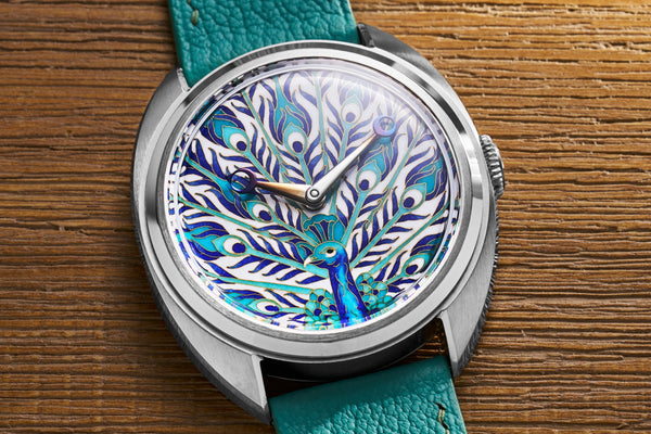 Celadon HH Century Cloisonné "Jade Peacock"