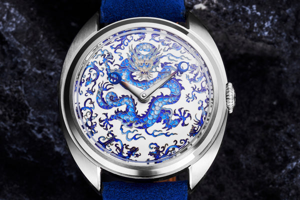 Celadon HH Century Cloisonné "Nine Dragons"