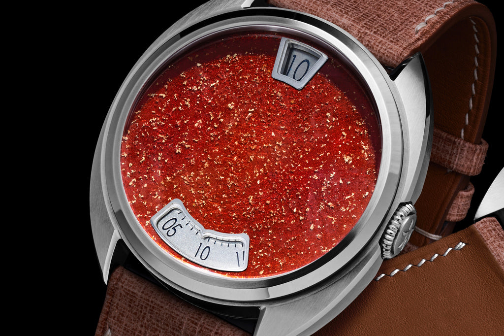 Century Paillonné Jumping Hours "Golden Snow Ruby"