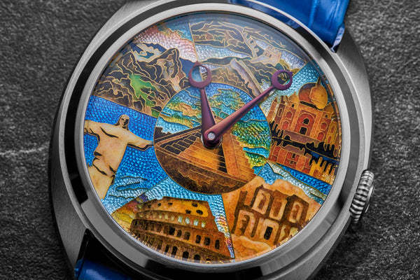 Celadon HH Century Cloisonné "Seven Wonders"