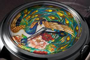 Century Cloisonné "Peacock and Peonies"